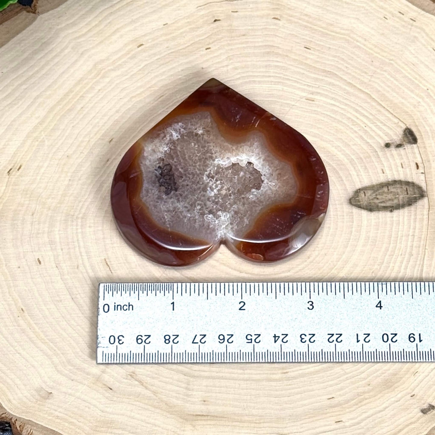 Drusy Carnelian Heart A - Itsy's Crystal Cove LLC