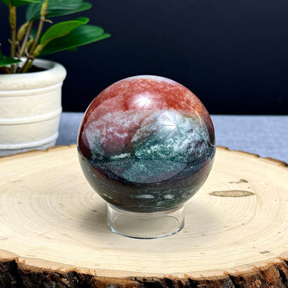 Sea Jasper Sphere, 2.97 in. - Itsy's Crystal Cove LLC