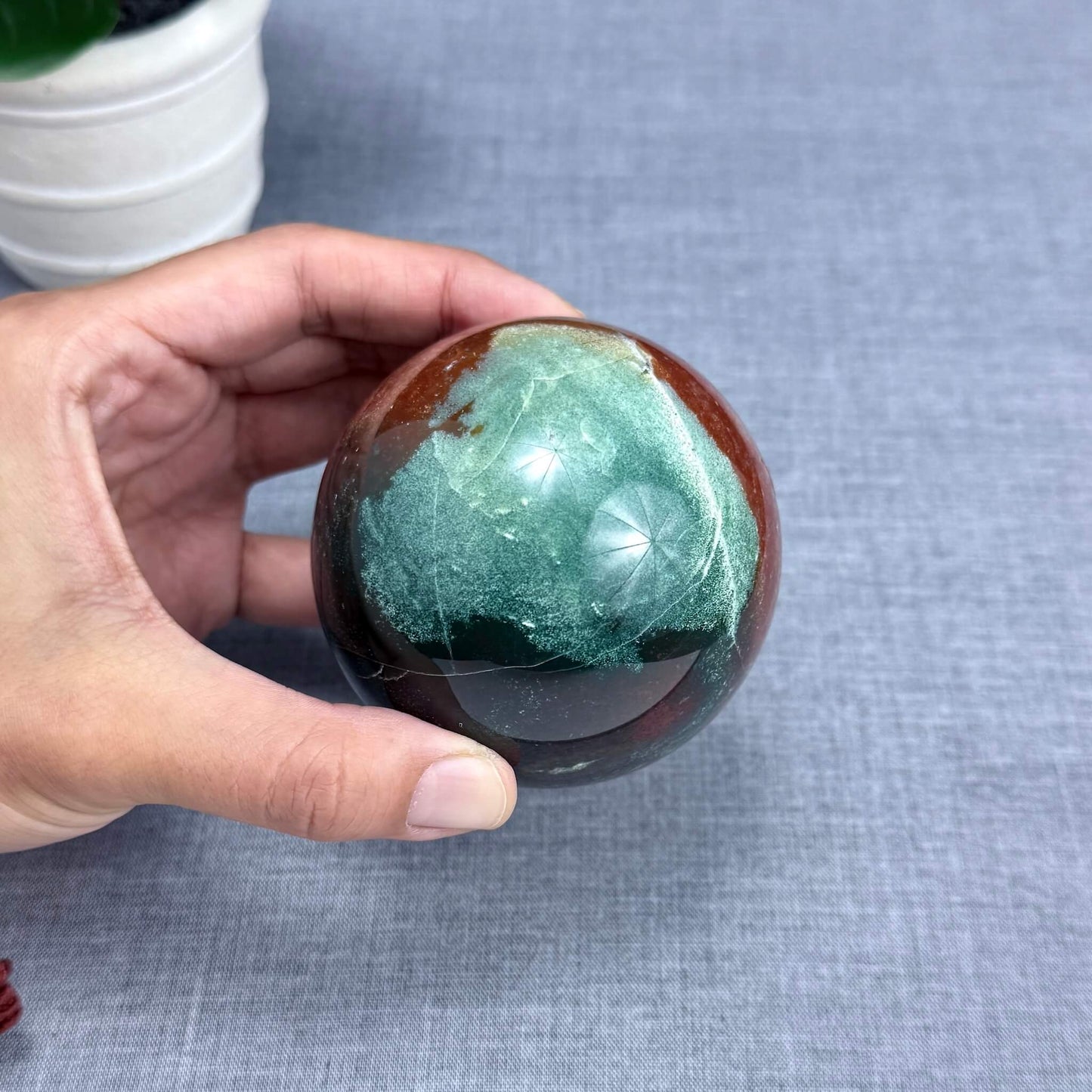 Sea Jasper Sphere, 2.97 in. - Itsy's Crystal Cove LLC