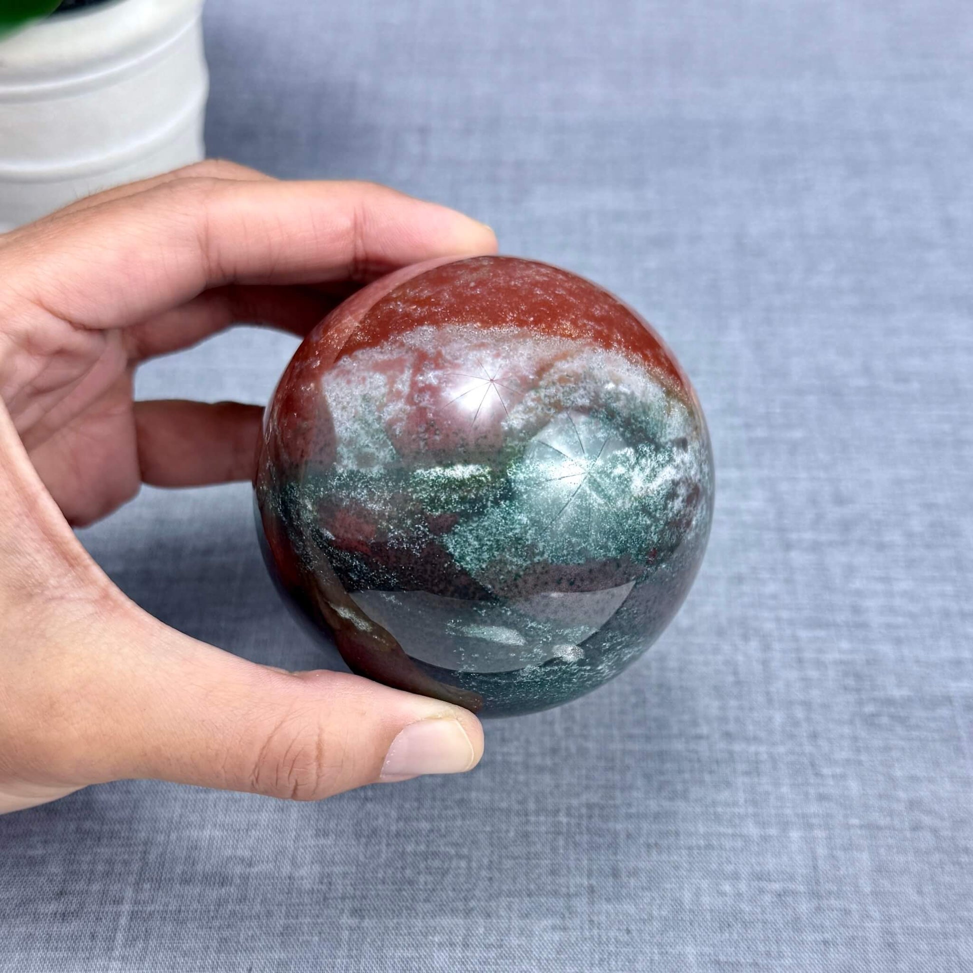 Sea Jasper Sphere, 2.97 in. - Itsy's Crystal Cove LLC