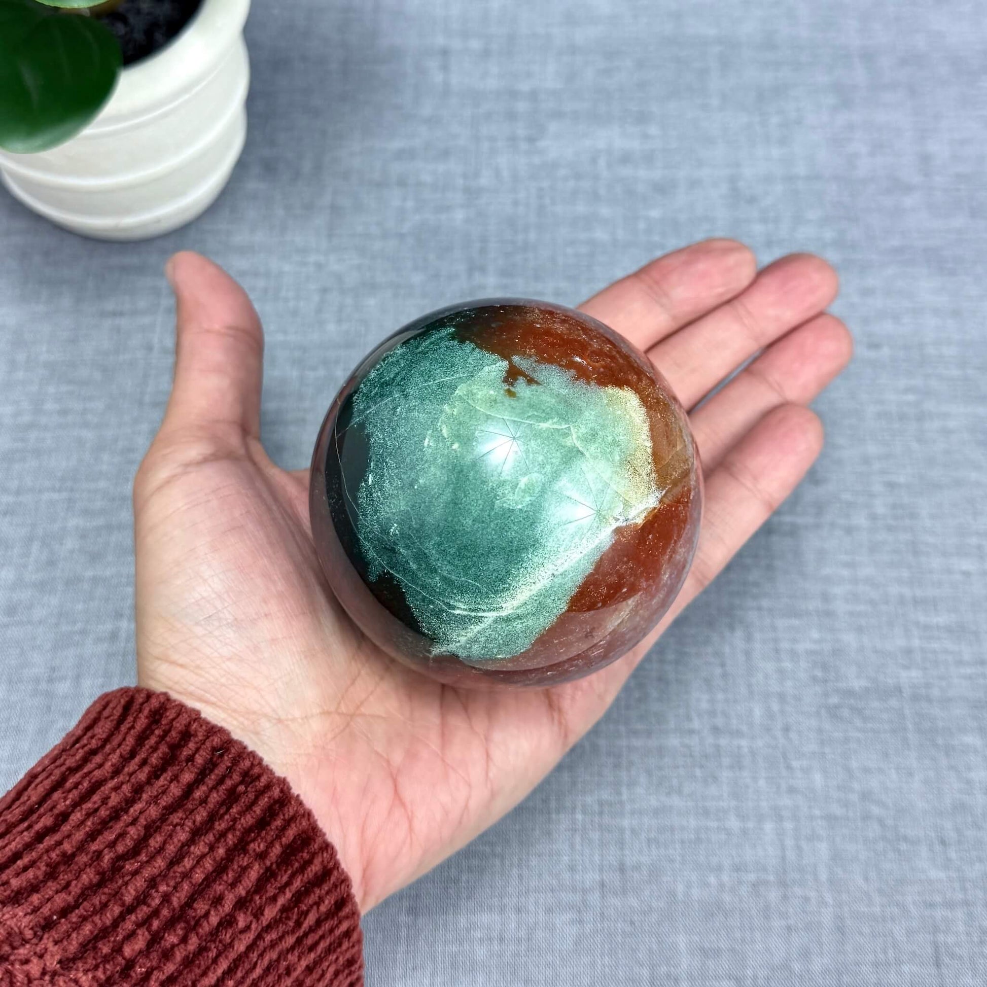 Sea Jasper Sphere, 2.97 in. - Itsy's Crystal Cove LLC