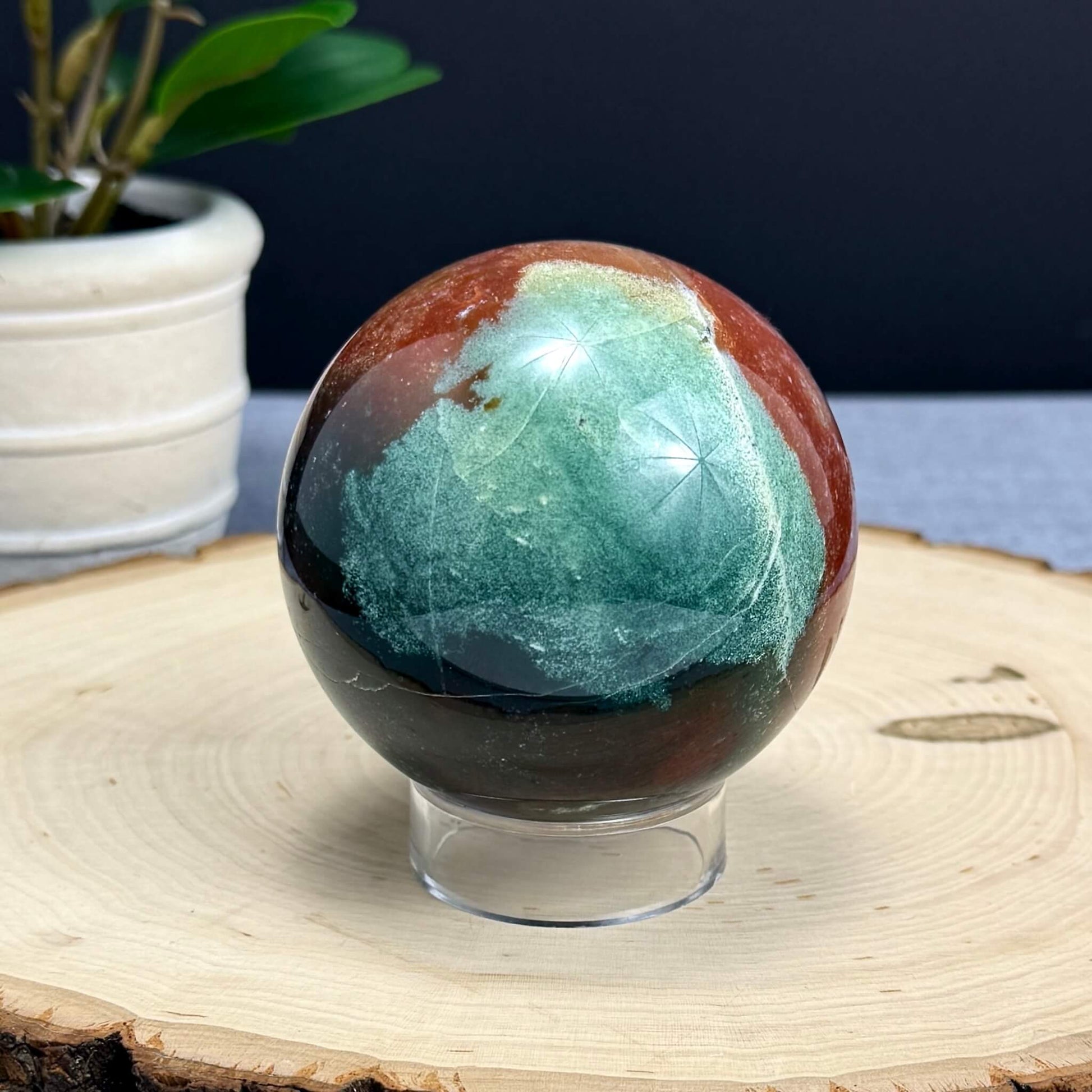 Sea Jasper Sphere, 2.97 in. - Itsy's Crystal Cove LLC