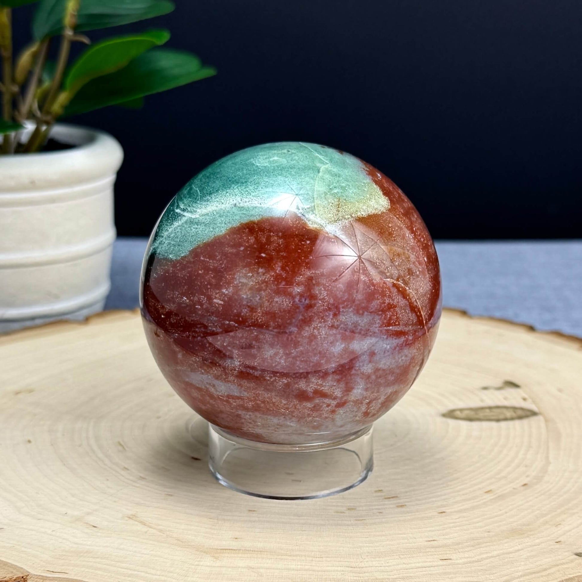 Sea Jasper Sphere, 2.97 in. - Itsy's Crystal Cove LLC