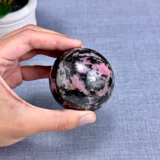 Rhodonite Sphere, 2.44 in. - Itsy's Crystal Cove LLC