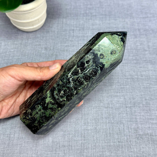 Kambaba Jasper Tower, 7.04 in. - Itsy's Crystal Cove LLC
