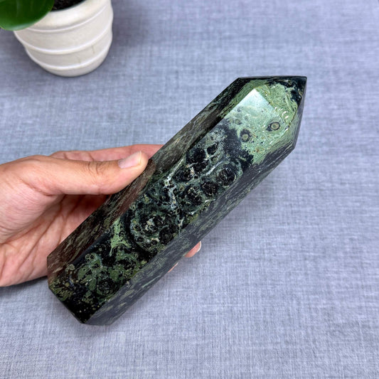 Kambaba Jasper Tower, 7.04 in. - Itsy's Crystal Cove LLC
