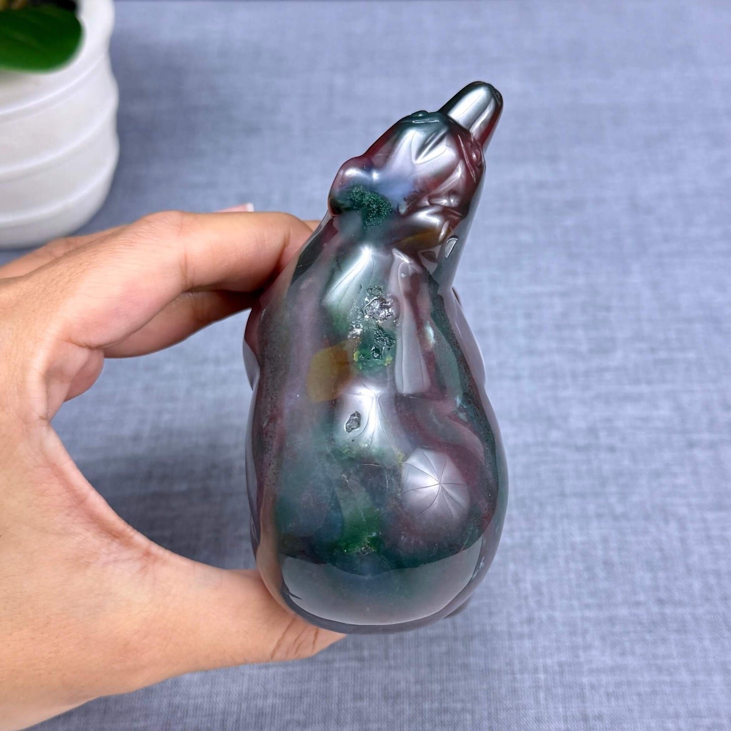 Sea Jasper Polar Bear Carving - Itsy's Crystal Cove LLC