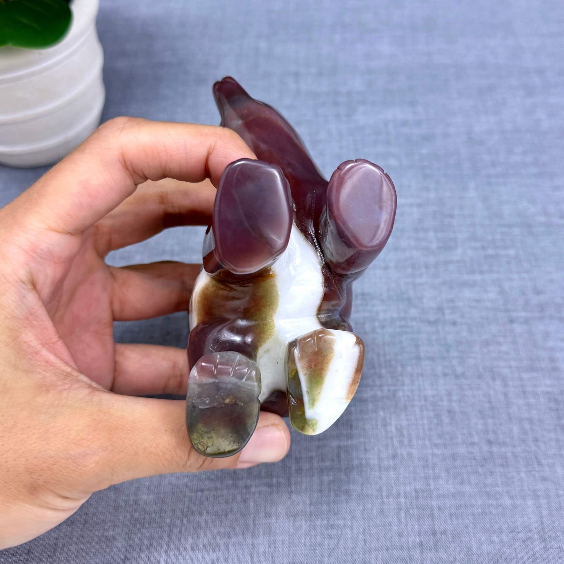 Sea Jasper Polar Bear Carving - Itsy's Crystal Cove LLC