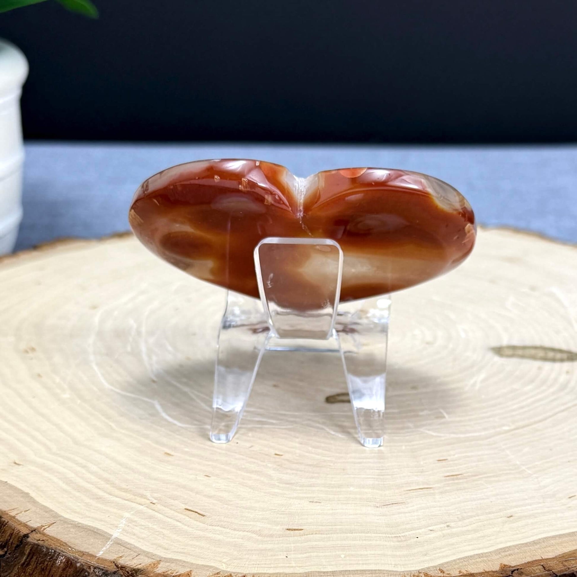 Drusy Carnelian Heart A - Itsy's Crystal Cove LLC