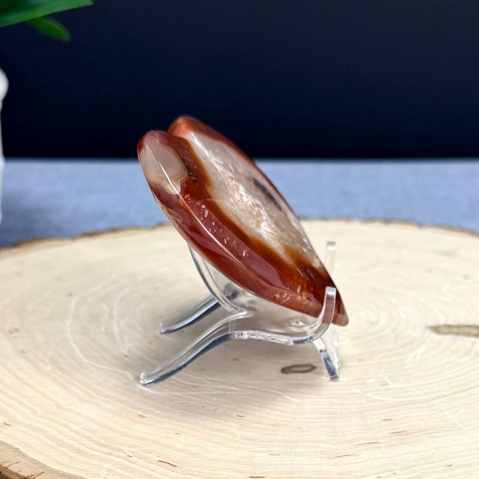 Drusy Carnelian Heart A - Itsy's Crystal Cove LLC