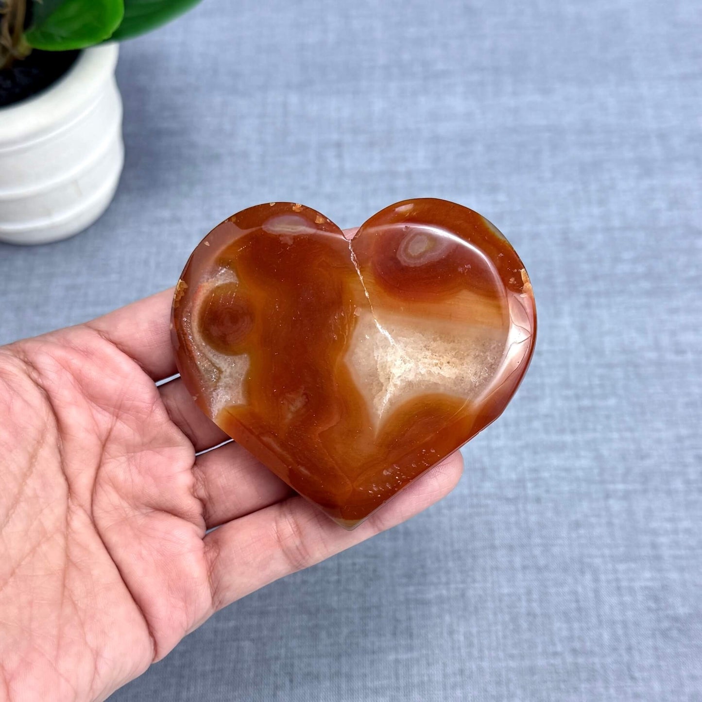 Drusy Carnelian Heart A - Itsy's Crystal Cove LLC