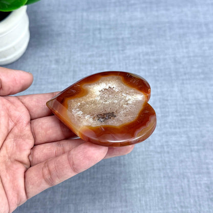 Drusy Carnelian Heart A - Itsy's Crystal Cove LLC