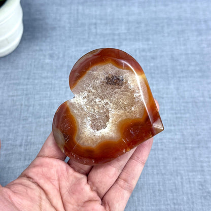 Drusy Carnelian Heart A - Itsy's Crystal Cove LLC