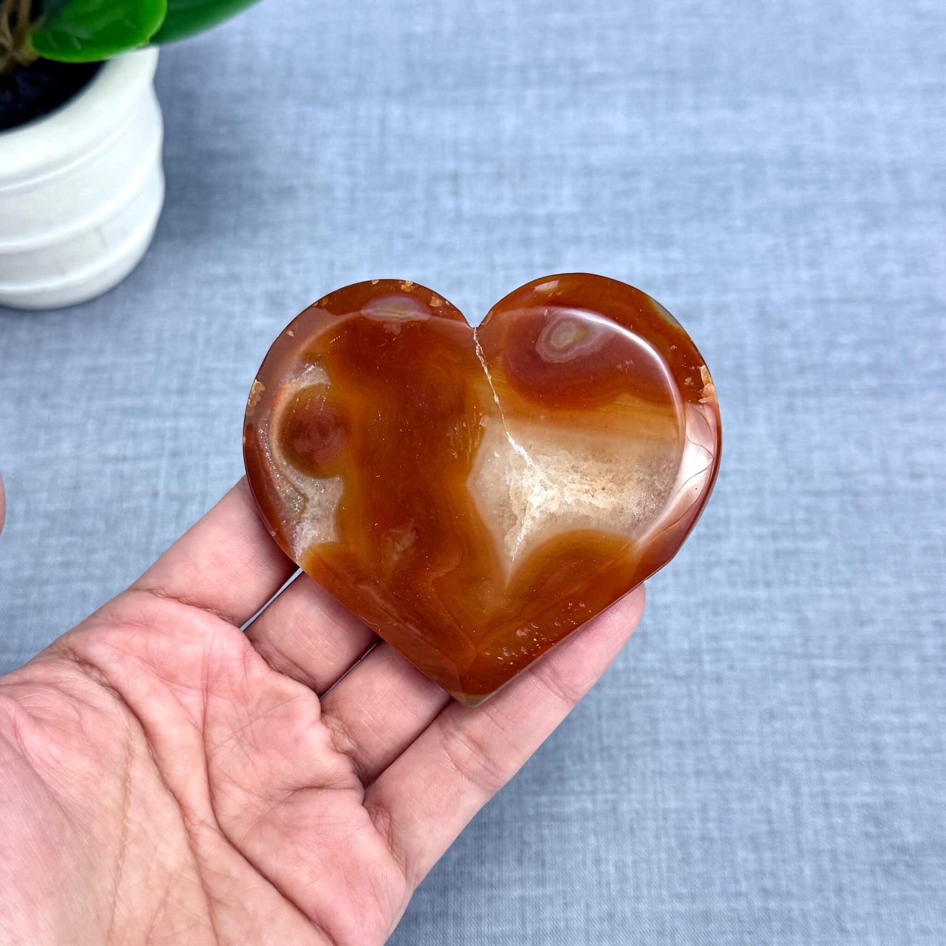 Drusy Carnelian Heart A - Itsy's Crystal Cove LLC