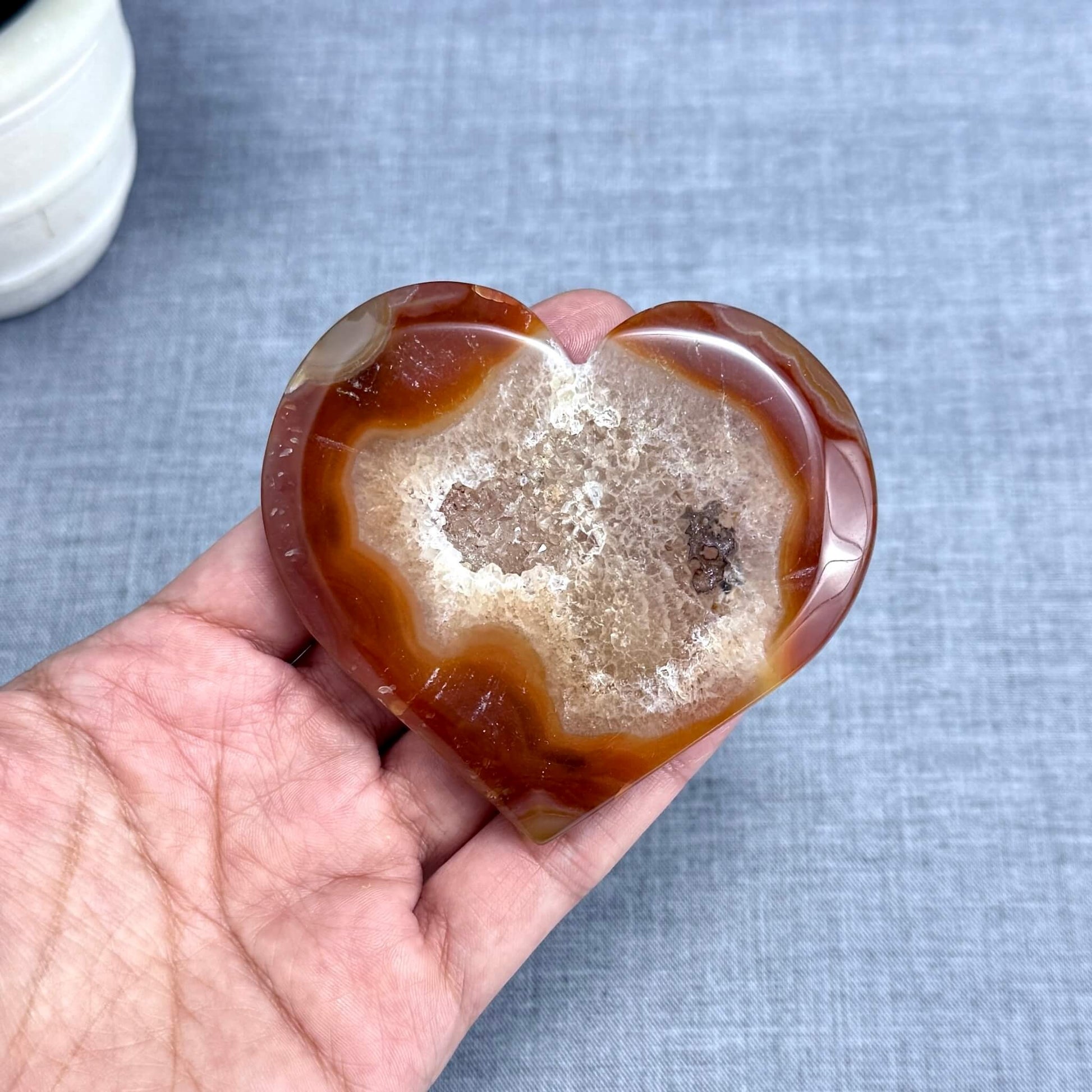 Drusy Carnelian Heart A - Itsy's Crystal Cove LLC