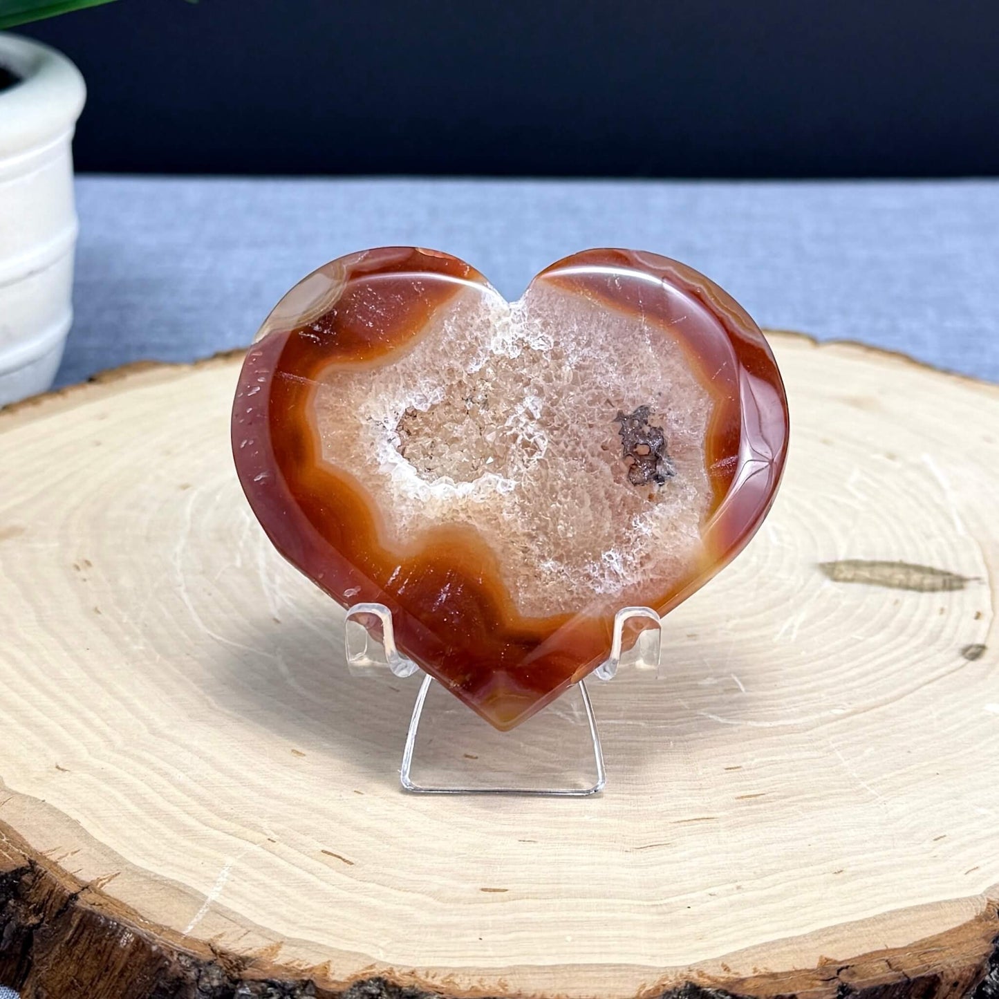 Drusy Carnelian Heart A - Itsy's Crystal Cove LLC