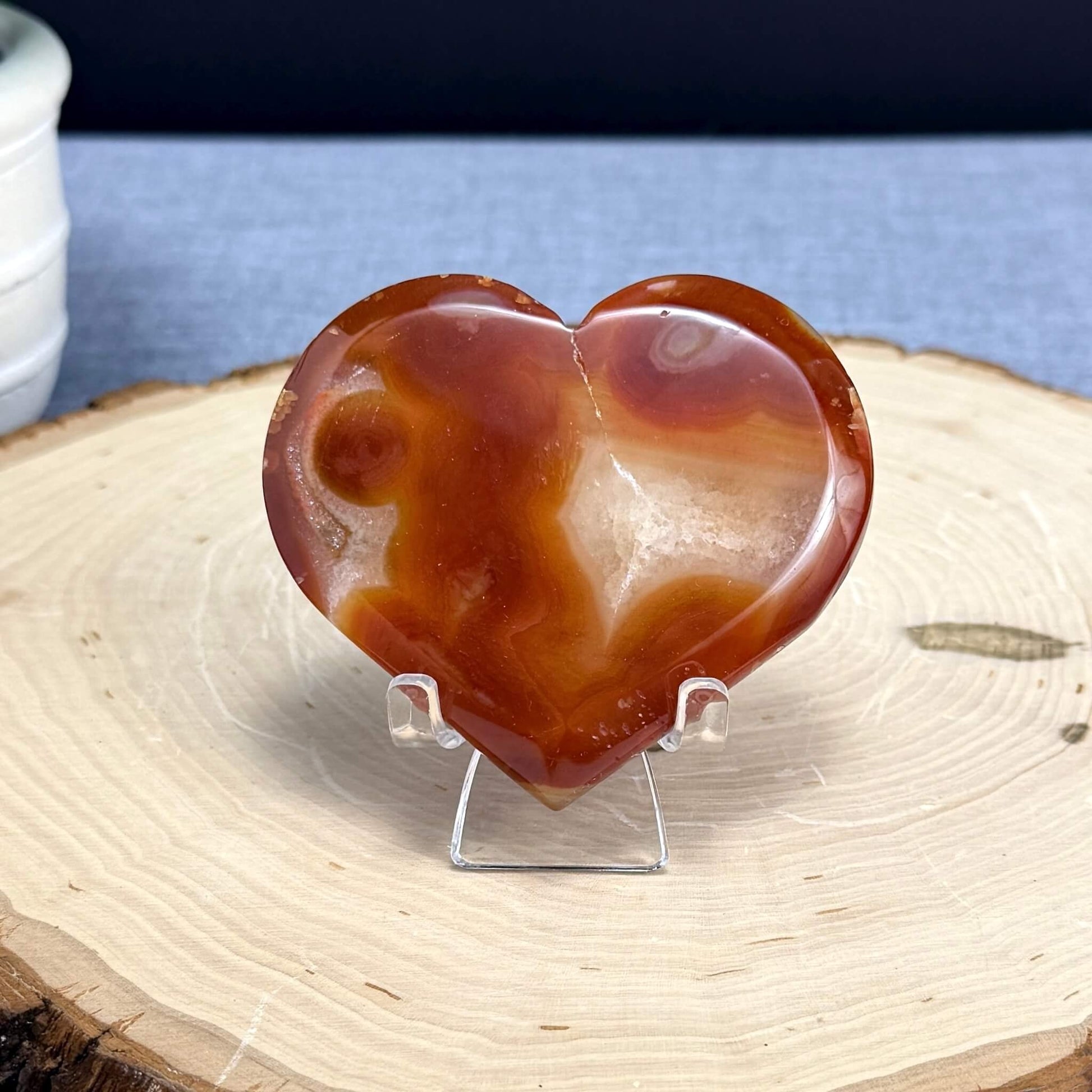 Drusy Carnelian Heart A - Itsy's Crystal Cove LLC