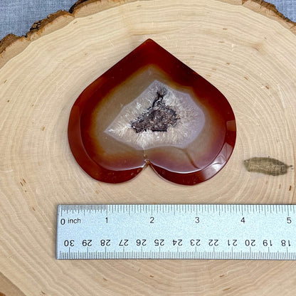 Drusy Carnelian Heart Carving B - Itsy's Crystal Cove LLC