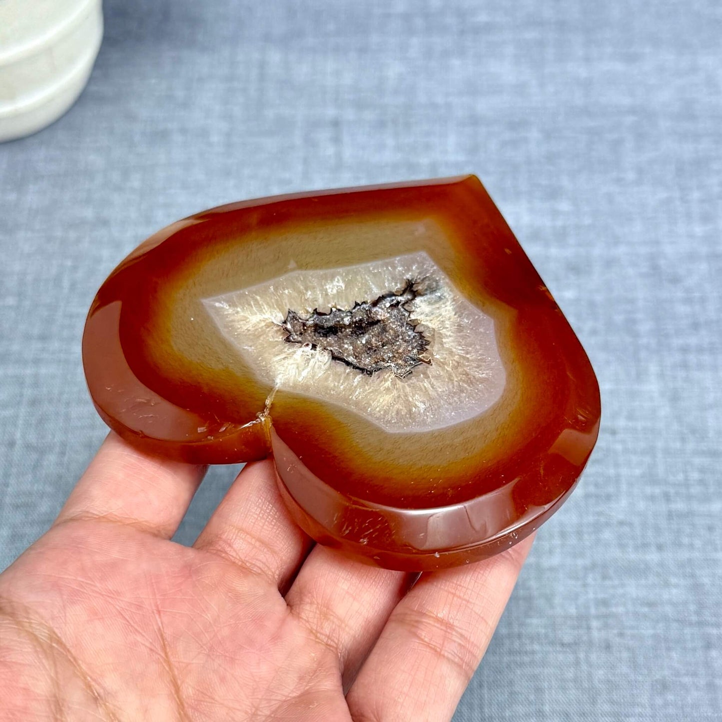 Drusy Carnelian Heart Carving B - Itsy's Crystal Cove LLC