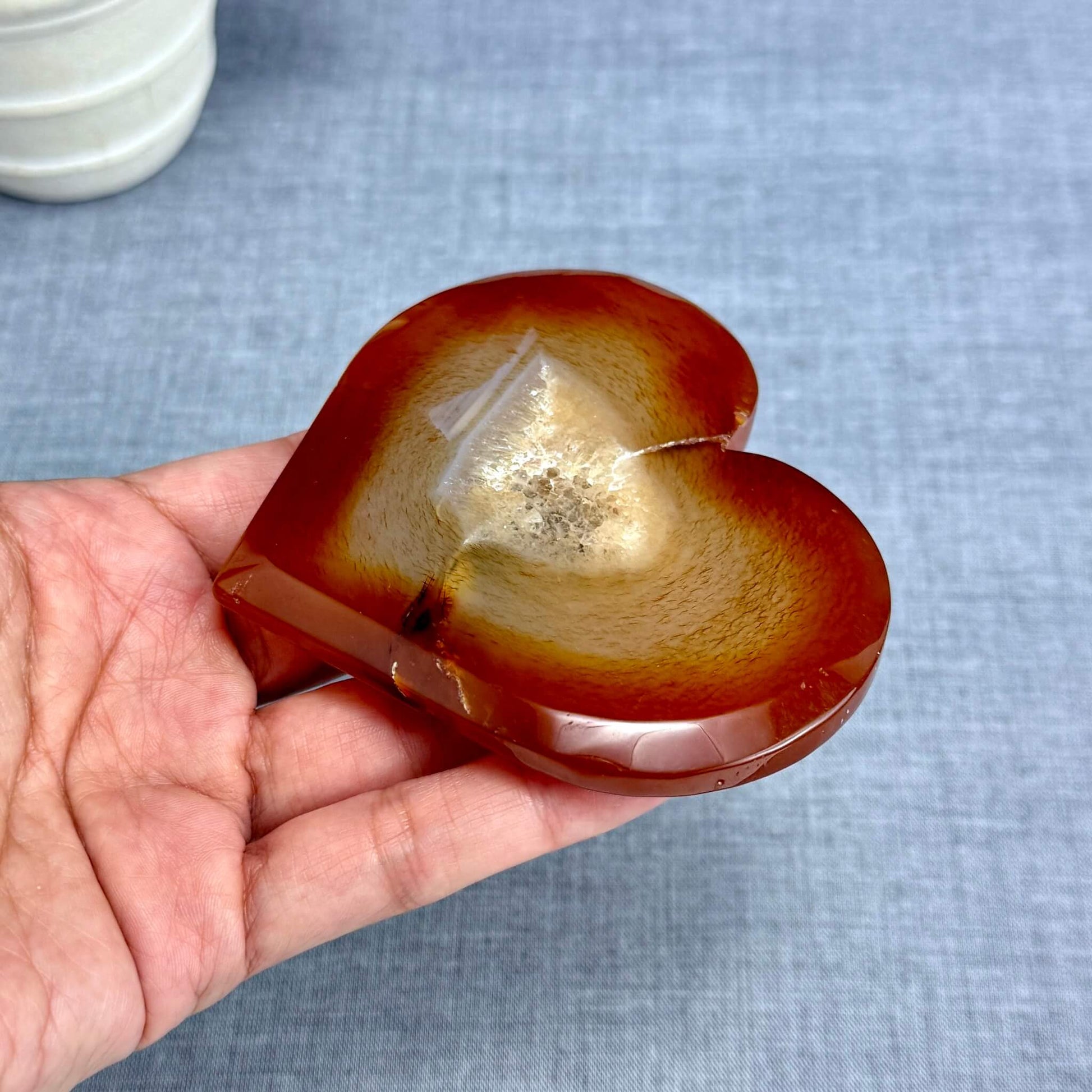 Drusy Carnelian Heart Carving B - Itsy's Crystal Cove LLC