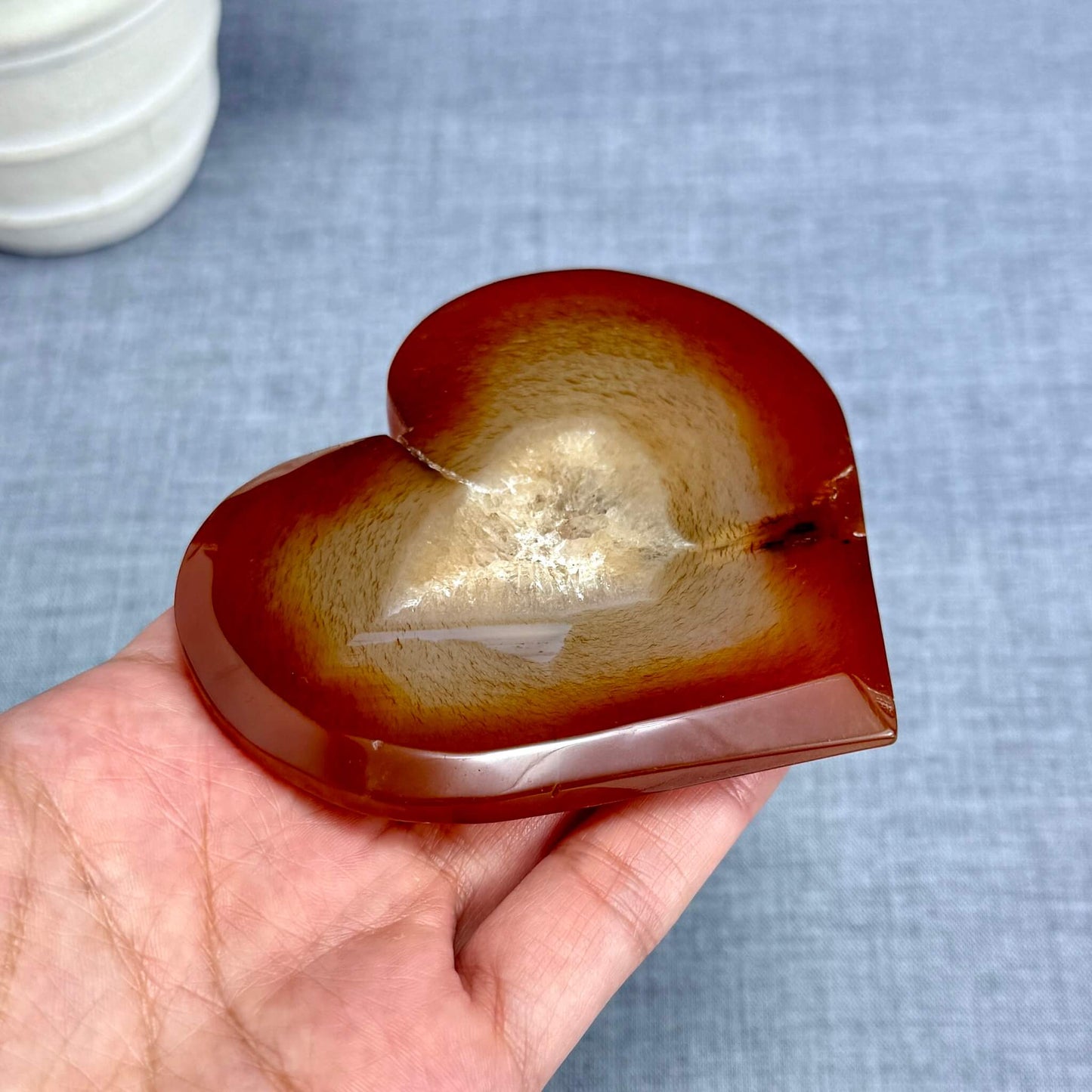 Drusy Carnelian Heart Carving B - Itsy's Crystal Cove LLC