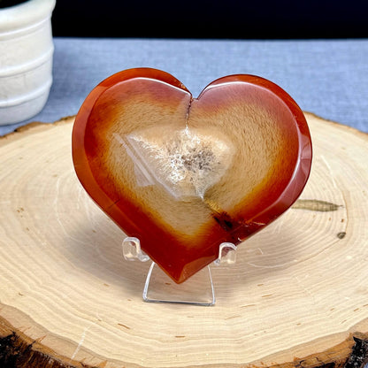 Drusy Carnelian Heart Carving B - Itsy's Crystal Cove LLC