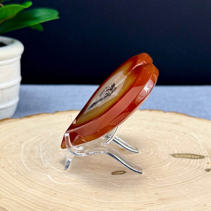 Drusy Carnelian Heart Carving B - Itsy's Crystal Cove LLC