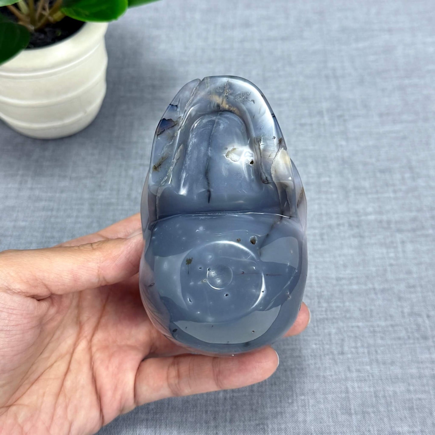 Agate and Amethyst Skull Carving - Itsy's Crystal Cove LLC