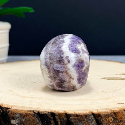 Chevron Amethyst Skull Carving A, 2.95 in. - Itsy's Crystal Cove LLC